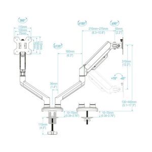 TooQ DB1434TNR-B soporte para monitor 86,4 cm (34") Escritorio Negro TooQ DB1434TNR-B soporte para monitor 86,4 cm (34") Escritorio Negro