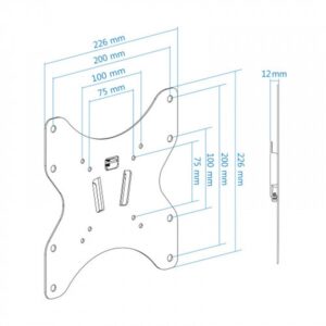 TooQ LP1242F-B soporte para TV 106,7 cm (42") Negro