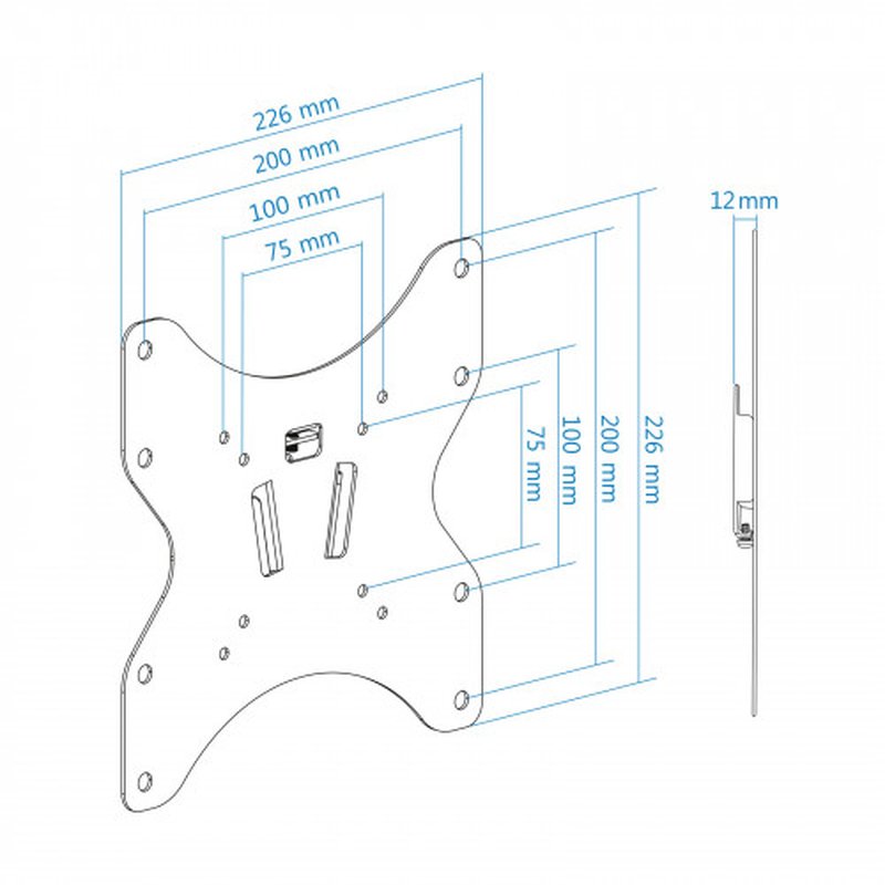 TooQ LP1242F-B soporte para TV 106,7 cm (42") Negro - Imagen 7