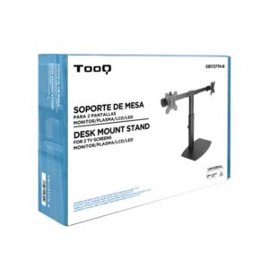 TooQ Soporte de mesa para 2 pantallas (monitor / plasma / LCD / LED) 17"-27"