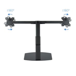TooQ Soporte de mesa para 2 pantallas (monitor / plasma / LCD / LED) 17"-27"