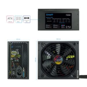 TooQ TQAPOLO-750SP unidad de fuente de alimentación 750 W 20+4 pin ATX ATX Negro TooQ TQAPOLO-750SP unidad de fuente de alimentación 750 W 20+4 pin ATX ATX Negro