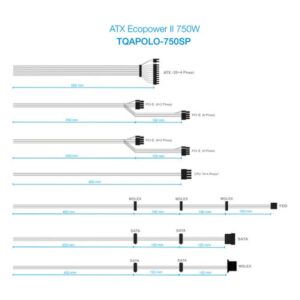 TooQ TQAPOLO-750SP unidad de fuente de alimentación 750 W 20+4 pin ATX ATX Negro TooQ TQAPOLO-750SP unidad de fuente de alimentación 750 W 20+4 pin ATX ATX Negro