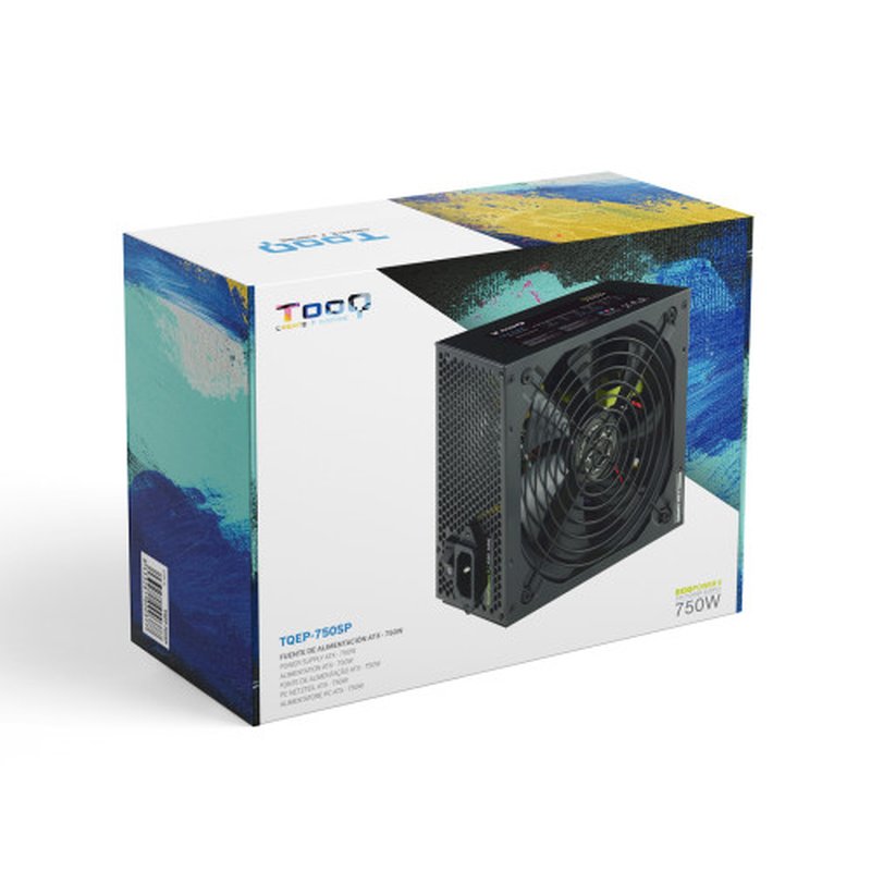 TooQ TQAPOLO-750SP unidad de fuente de alimentación 750 W 20+4 pin ATX ATX Negro TooQ TQAPOLO-750SP unidad de fuente de alimentación 750 W 20+4 pin ATX ATX Negro - Imagen 7