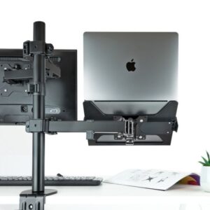 TooQ TQLH1117-B soporte para ordenador portátil Soporte articulado con bandeja para ordenador portátil Negro 43,9 cm (17.3")