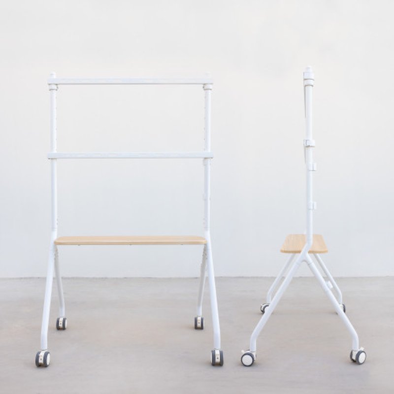 TooQ iLOVE Soporte de Suelo con Ruedas para Pantalla 49"-80", Blanco y Haya TooQ iLOVE Soporte de Suelo con Ruedas para Pantalla 49"-80", Blanco y Haya - Imagen 2