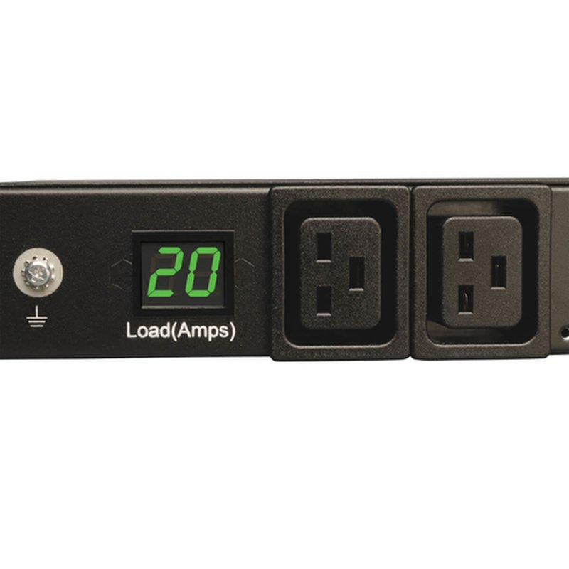 Tripp Lite PDUMH20HV PDU Monofásico con Medidor Digital de 3.2-3.8 kW, 200V ~ 240V (8 C13 & 2 C19), Adaptador C20 / L6-20P, Cable de 3.66 m [12 pies], para Instalación en Rack de 1U, TAA - Imagen 3
