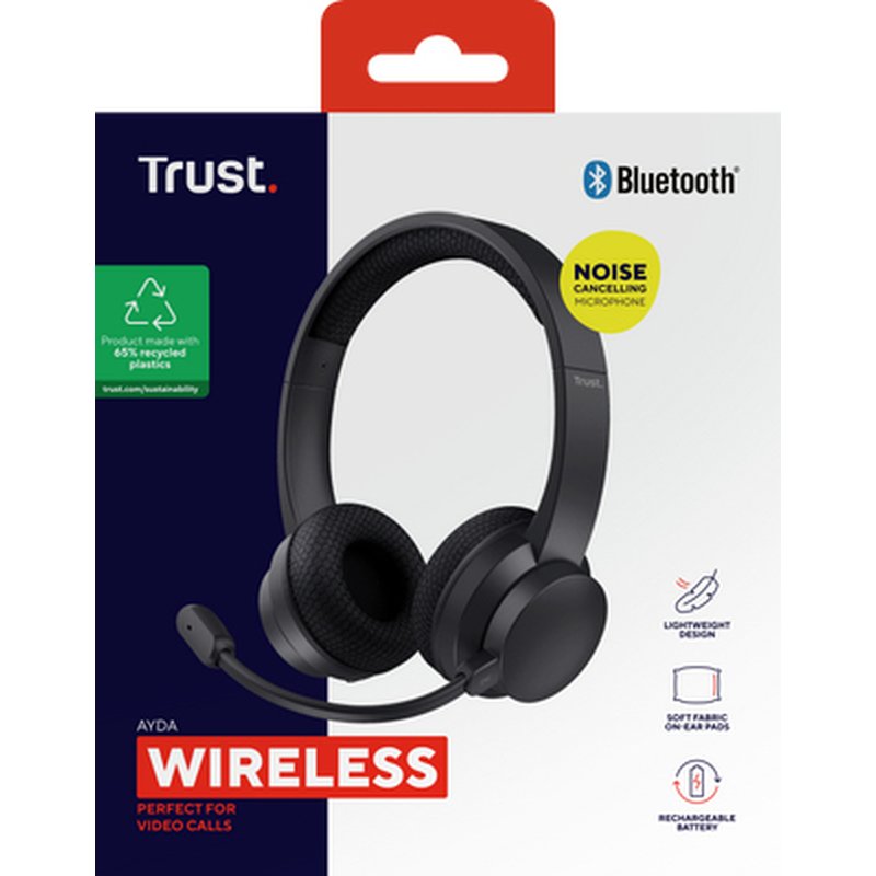 Trust Ayda Auriculares Inalámbrico y alámbrico Diadema Llamadas/Música USB Tipo C Bluetooth Negro - Imagen 8