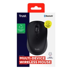 Trust Yvi+ ratón Universal Ambidextro RF Wireless + Bluetooth Óptico 1600 DPI