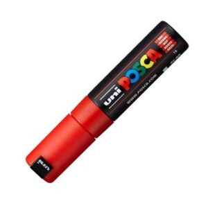 UNI-BALL Marcador pintura base agua Uni Posca PC-8K trazo 8mm rojo