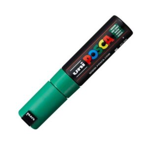 UNI-BALL Marcador pintura base agua Uni Posca PC-8K trazo 8mm verde