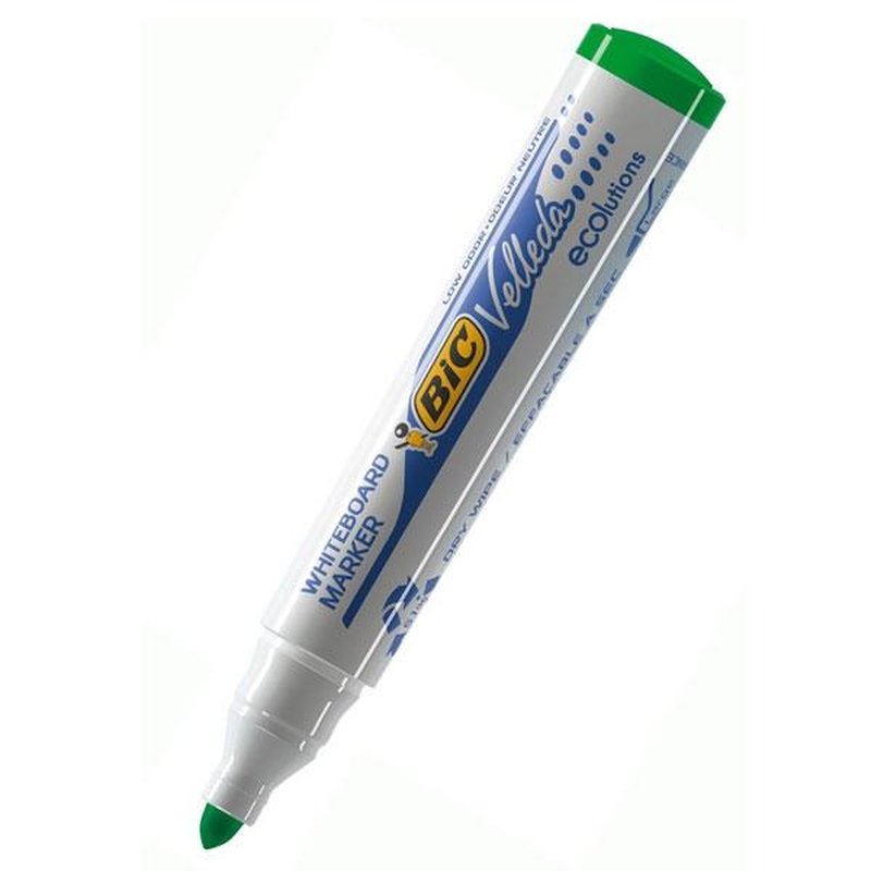 VELLEDA Marcador pizarra Bic 1701 punta conica trazo 1,3mm verde