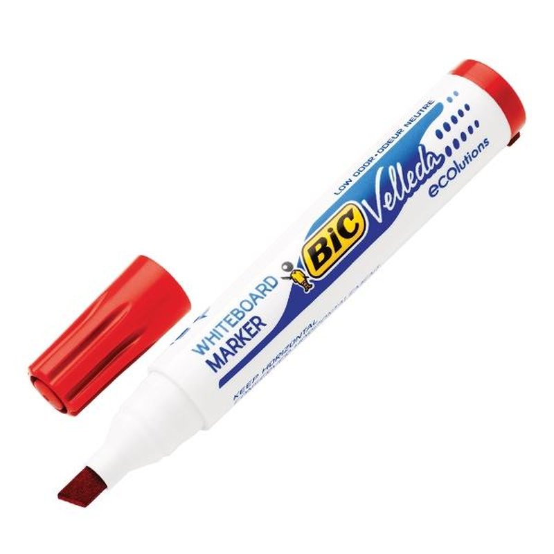 VELLEDA Marcador pizarra Bic Velleda 1751 punta biselada trazo 5,5mm rojo VELLEDA Marcador pizarra Bic Velleda 1751 punta biselada trazo 5,5mm rojo