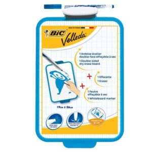 VELLEDA Pizarra Bic dos superficies con marcador y borrador 19x26cm
