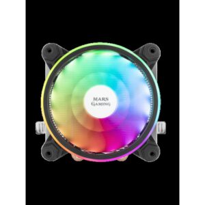 Mars Gaming MCPU220, Disipador CPU Negro, TDP 140W, Dual ARGB, Silencioso PWM