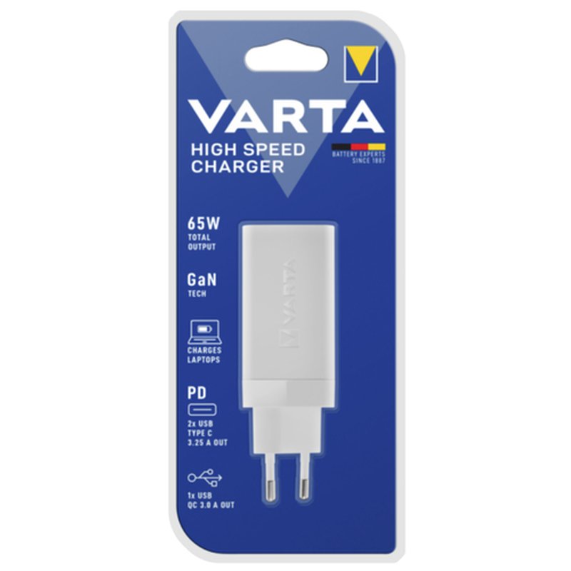 Varta 57956 101 401 cargador de dispositivo móvil Universal Blanco Corriente alterna Carga rápida Interior