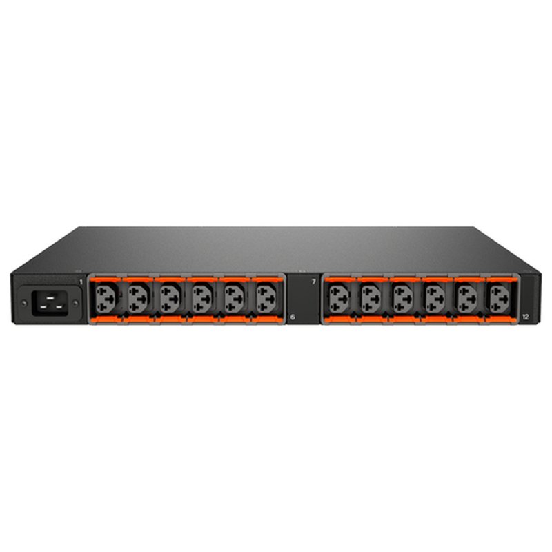 Vertiv Geist MU05M1R0-12CF17-2C20A9H00-S unidad de distribución de energía (PDU) 12 salidas AC 0U Negro - Imagen 2