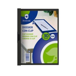 YES Paq.5 dossiers con clip A4 negro