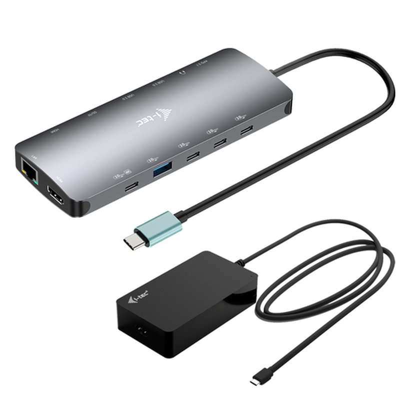i-tec Metal USB-C Nano 3x Display Dock, 2x HDMI 1x USB-C video with Power Delivery 140W + Universal Charger 140 W i-tec Metal USB-C Nano 3x Display Dock, 2x HDMI 1x USB-C video with Power Delivery 140W + Universal Charger 140 W