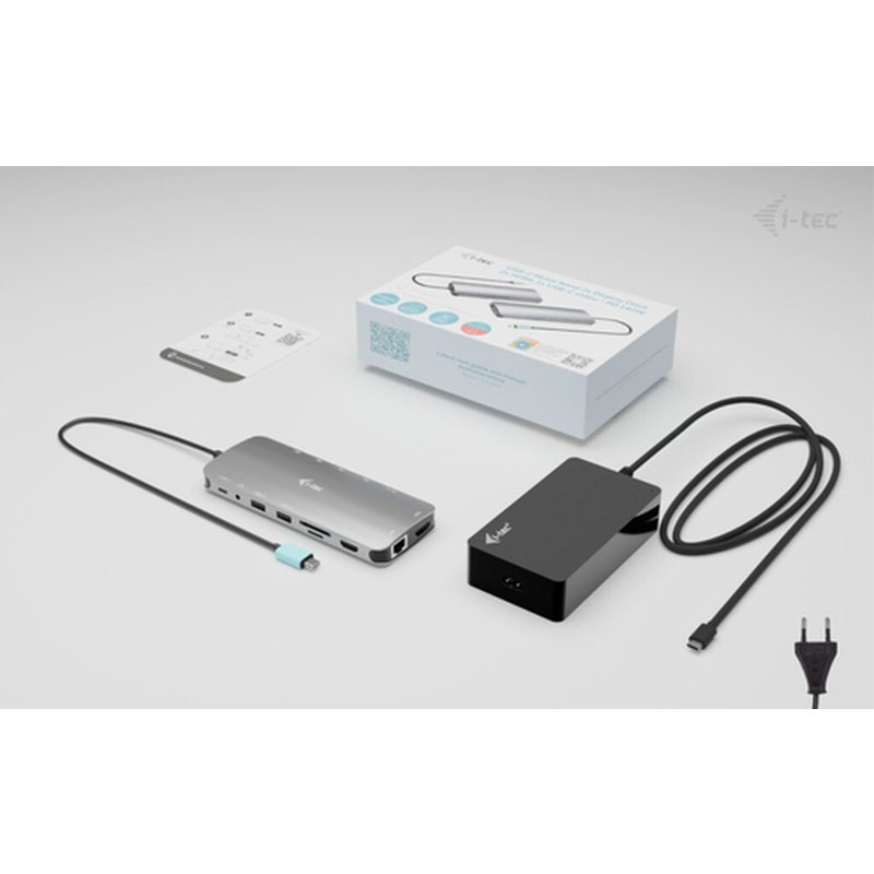 i-tec Metal USB-C Nano 3x Display Dock, 2x HDMI 1x USB-C video with Power Delivery 140W + Universal Charger 140 W i-tec Metal USB-C Nano 3x Display Dock, 2x HDMI 1x USB-C video with Power Delivery 140W + Universal Charger 140 W - Imagen 6