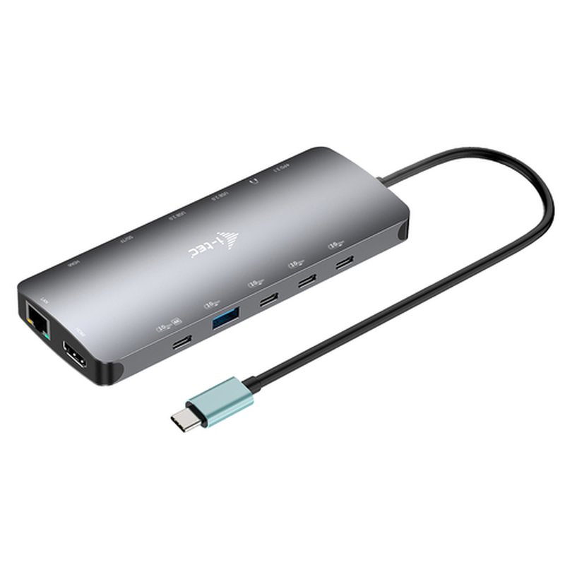 i-tec Metal USB-C Nano 3x Display Dock, 2x HDMI 1x USB-C video with Power Delivery 140W + Universal Charger 140 W i-tec Metal USB-C Nano 3x Display Dock, 2x HDMI 1x USB-C video with Power Delivery 140W + Universal Charger 140 W - Imagen 2
