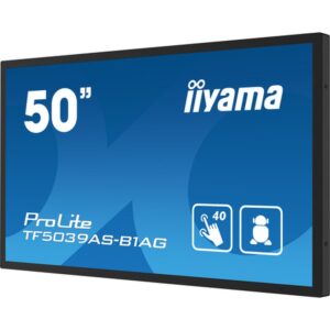 iiyama TF5039AS-B1AG pantalla de señalización Pantalla plana para señalización digital 125,7 cm (49.5") LED 500 cd / m² 4K Ultra HD Negro Pantalla táctil Procesador incorporado Android 24/7 iiyama TF5039AS-B1AG pantalla de señalización Pantalla plana para señalización digital 125,7 cm (49.5") LED 500 cd / m² 4K Ultra HD Negro Pantalla táctil Procesador incorporado Android 24/7