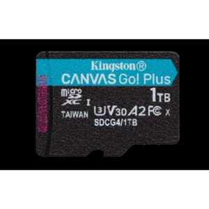 Kingston Technology Tarjeta microSDXC Canvas Go Plus Gen4 de 1 TB, 200 MB/s, A2 U3 V30 y adaptador Kingston Technology Tarjeta microSDXC Canvas Go Plus Gen4 de 1 TB, 200 MB/s, A2 U3 V30 y adaptador