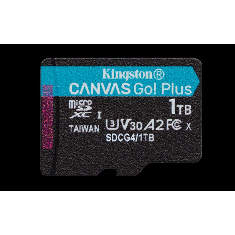 Kingston Technology 1 TB microSDXC Canvas Go Plus Gen4 200R A2 U3 Paquete individual sin ADP Kingston Technology 1 TB microSDXC Canvas Go Plus Gen4 200R A2 U3 Paquete individual sin ADP