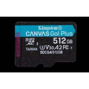 Kingston Technology 512 GB microSDXC Canvas Go Plus Gen4 200R A2 U3 Paquete individual sin ADP