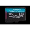 Kingston Technology 64GB microSDXC Canvas Go Plus Gen4 200R A2 U3 Paquete individual sin ADP