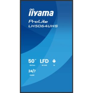 Alternative view of iiyama LH7564UHS-B1AG pantalla de señalización Pantalla plana para señalización digital 190,5 cm (75") Wifi 500 cd / m² 4K Ultra HD Negro Android 24/7