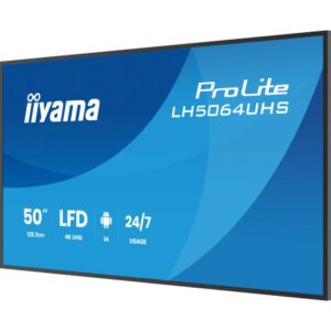 iiyama LH7564UHS-B1AG pantalla de señalización Pantalla plana para señalización digital 190,5 cm (75") Wifi 500 cd / m² 4K Ultra HD Negro Android 24/7 iiyama LH7564UHS-B1AG pantalla de señalización Pantalla plana para señalización digital 190,5 cm (75") Wifi 500 cd / m² 4K Ultra HD Negro Android 24/7