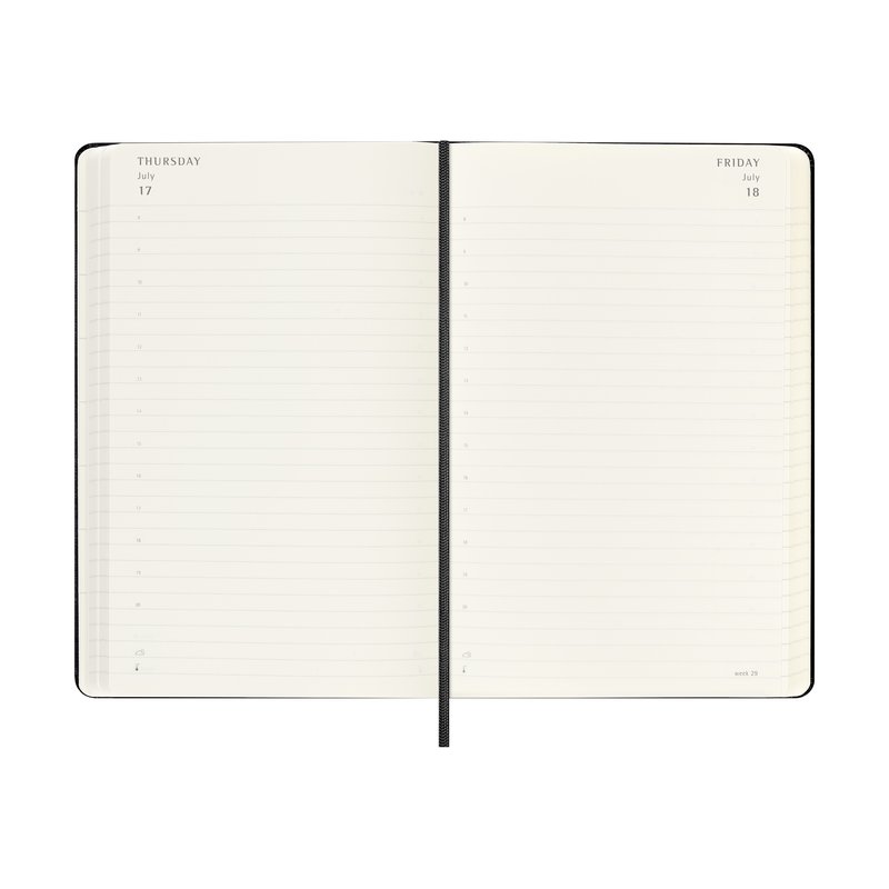 AGENDA 18M 2025-2026 DIARIA L (13 X 21 CM) NEGRA TAPA DURA MOLESKINE DHB18DC3Y26 - Imagen 3