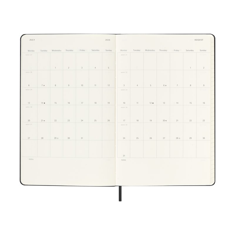AGENDA 18M 2025-2026 DIARIA L (13 X 21 CM) NEGRA TAPA DURA MOLESKINE DHB18DC3Y26 - Imagen 4