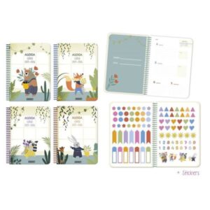 AGENDA ESCOLAR 2025-2026 ANIMALS 4 SEMANA VISTA TAPA CARTON INGRAF 333351