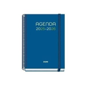 AGENDA ESCOLAR 2025-2026 TAMAÑO A5 TAPA CARTON FORRADO DÍA PÁGINA PRIME LOGIC DOHE 52047