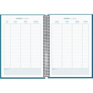 Alternative view of AGENDA ESCOLAR 2025-2026 TAMAÑO A5 TAPA CARTON FORRADO SEMANA VISTA MODELO SYSTEM BASIC AZUL DOHE 52056