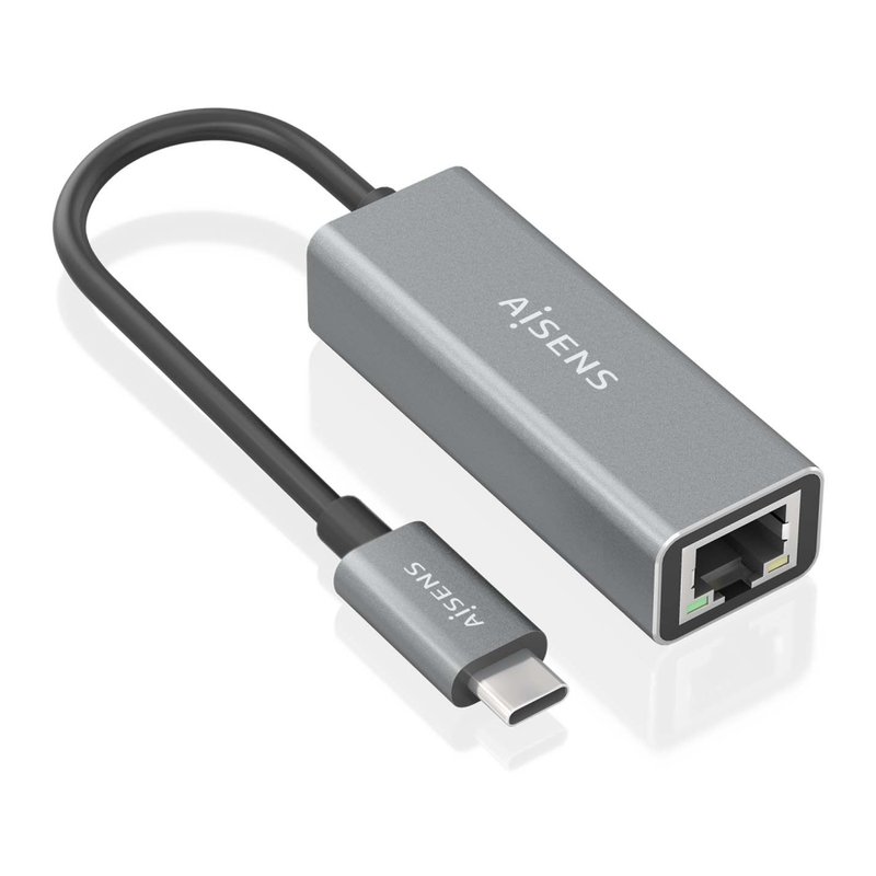 AISENS Conversor USB3.1 Gen1 USB-C a ethernet Gigabit 10/100/1000 Mbps, Gris, 15cm AISENS Conversor USB3.1 Gen1 USB-C a ethernet Gigabit 10/100/1000 Mbps, Gris, 15cm