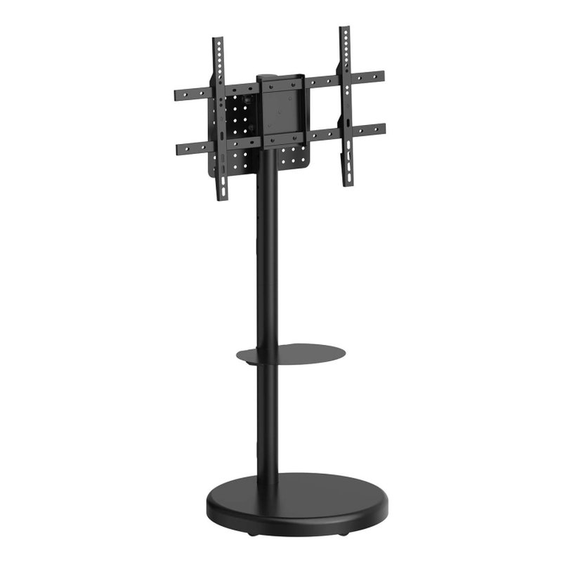 AISENS Soporte de suelo con rueda, bandeja para DVD para monitor/TV 50kg de 37-86, Negro