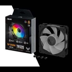 ASUS TUF Gaming TR120 ARGB Reverse Fan - Single Pack Carcasa del ordenador Ventilador 12 cm Negro