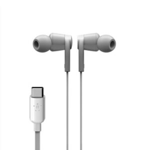 Belkin ROCKSTAR Auriculares Alámbrico Dentro de oído Llamadas/Música USB Tipo C Blanco