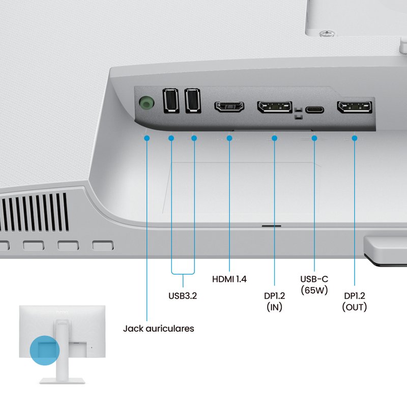 BenQ GW2786TC pantalla para PC 68,6 cm (27") 1920 x 1080 Pixeles Full HD Blanco - Imagen 6