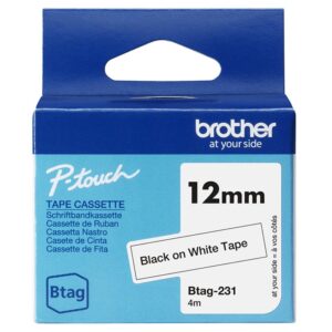 Brother BTAG-231 cinta para impresora de etiquetas Negro sobre blanco