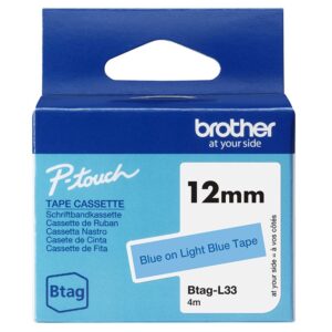 Brother BTAG-L33 cinta para impresora de etiquetas Blue on light blue