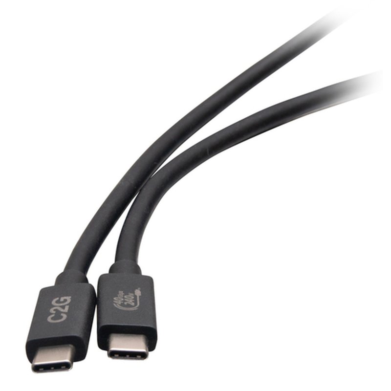 C2G C2G54552 cable USB USB4 Gen 2x2 1 m USB C Negro C2G C2G54552 cable USB USB4 Gen 2x2 1 m USB C Negro - Imagen 3