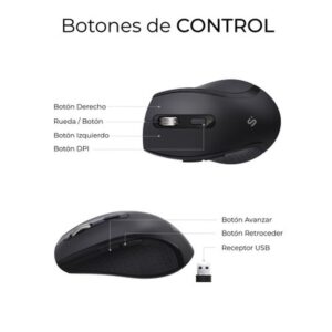 TECLADO + MOUSE SUBBLIM WIRELESS ERGO OFFICE PROWAVE DUAL BLACK