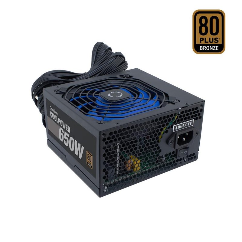 FUENTE DE ALIMENTACION ATX 650W COOLBOX COOLPOWER 80+ BRONZE BLACK FUENTE DE ALIMENTACION ATX 650W COOLBOX COOLPOWER 80+ BRONZE BLACK