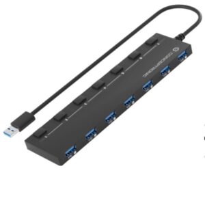 Conceptronic HUBBIES19BP hub de interfaz USB 3.2 Gen 1 (3.1 Gen 1) Type-A 5000 Mbit/s Negro