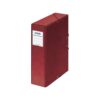 DOHE Caja de proyectos carton forrado lomo 90mm con etiqueta 245x350mm rojo DOHE Caja de proyectos carton forrado lomo 90mm con etiqueta 245x350mm rojo