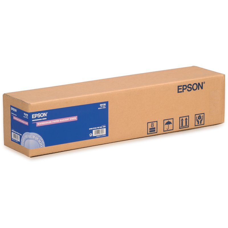 Epson Rollo de papel acuarela blanco, 24" x 18 m, 190 g/m² Epson Rollo de papel acuarela blanco, 24" x 18 m, 190 g/m²